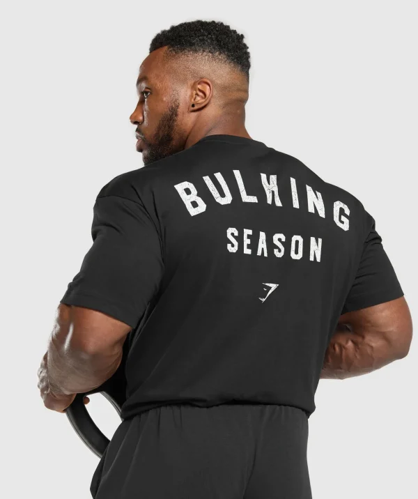 Best Gymshark Bulking Season T-Shirt Black