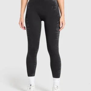 Outlet Gymshark Caged Seamless Leggings Black/GraphiteGrey