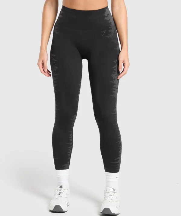 Outlet Gymshark Caged Seamless Leggings Black/GraphiteGrey