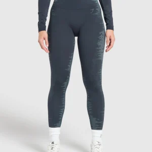 Clearance Gymshark Caged Seamless Leggings HeavyBlue/IronBlue