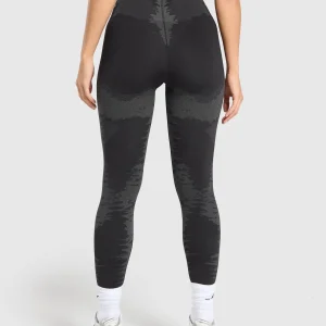 Outlet Gymshark Caged Seamless Leggings Black/GraphiteGrey