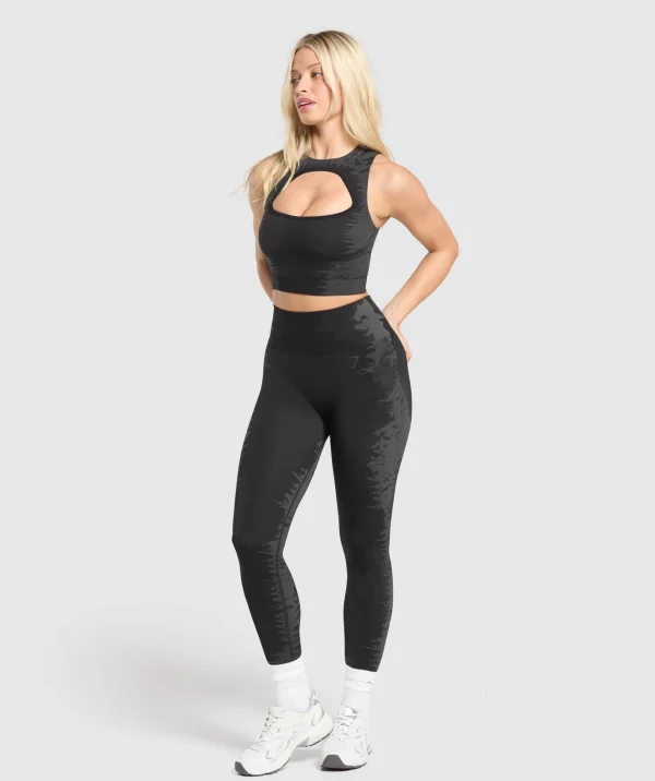 Outlet Gymshark Caged Seamless Leggings Black/GraphiteGrey