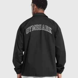 Sale Gymshark Canvas Coach Jacket Black