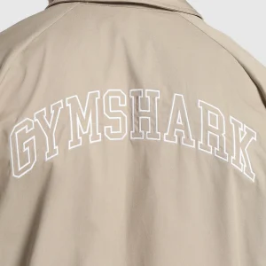 Fashion Gymshark Canvas Coach Jacket SandBrown