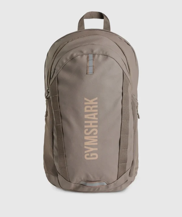 Outlet Gymshark Coated Pursuit Backpack CamoBrown/CementBrown