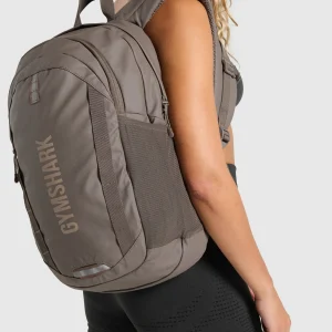 Outlet Gymshark Coated Pursuit Backpack CamoBrown/CementBrown