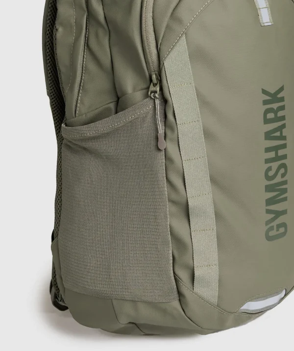 Clearance Gymshark Coated Pursuit Backpack BaseGreen/WinterOlive