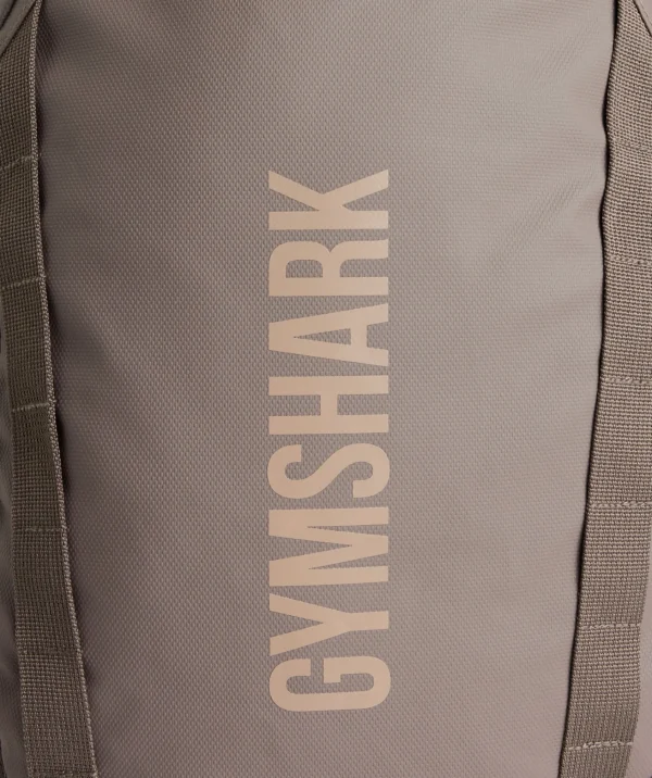 Outlet Gymshark Coated Pursuit Backpack CamoBrown/CementBrown