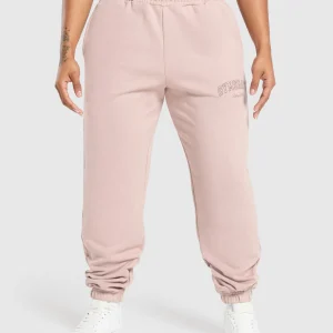 Fashion Gymshark Collegiate Joggers MutedPink