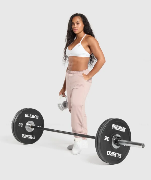 Fashion Gymshark Collegiate Joggers MutedPink