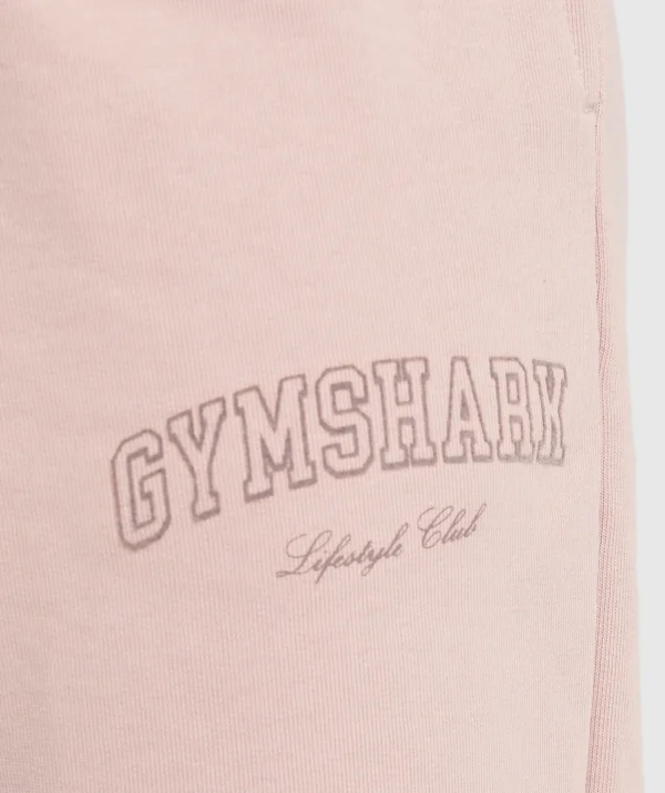 Fashion Gymshark Collegiate Joggers MutedPink