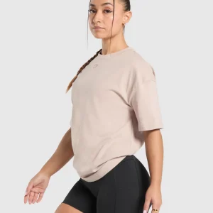 New Gymshark Collegiate Oversized T-Shirt MutedPink