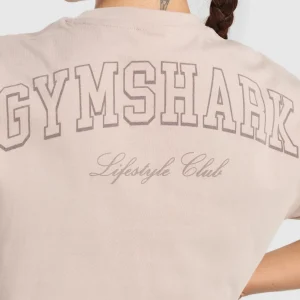 New Gymshark Collegiate Oversized T-Shirt MutedPink