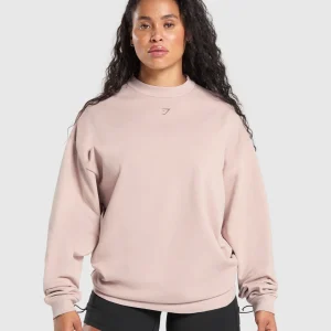 New Gymshark Collegiate Sweatshirt MutedPink