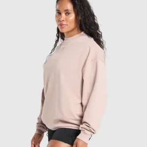 New Gymshark Collegiate Sweatshirt MutedPink