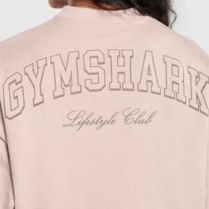 New Gymshark Collegiate Sweatshirt MutedPink