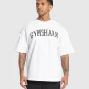 Clearance Gymshark Collegiate T-Shirt White