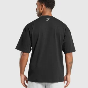 Online Gymshark Collegiate T-Shirt Black