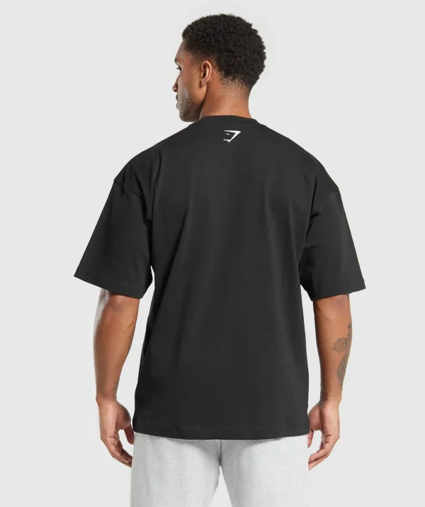 Online Gymshark Collegiate T-Shirt Black