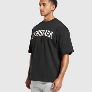 Online Gymshark Collegiate T-Shirt Black