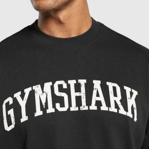 Online Gymshark Collegiate T-Shirt Black