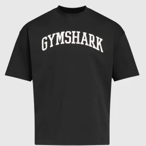 Online Gymshark Collegiate T-Shirt Black