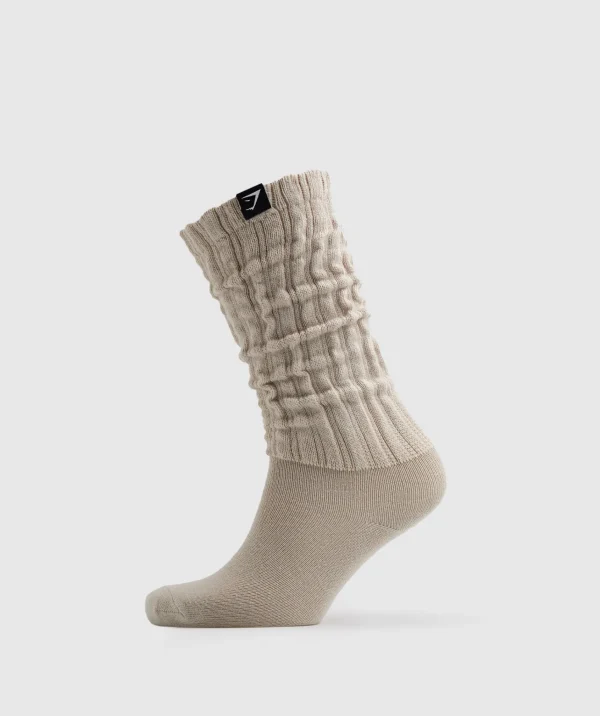 New Gymshark Comfy Rest Day Socks PebbleGrey