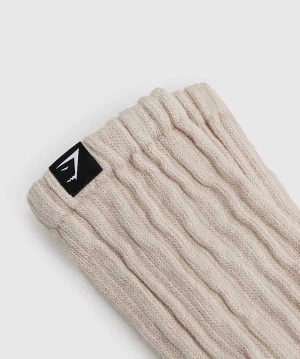 New Gymshark Comfy Rest Day Socks PebbleGrey