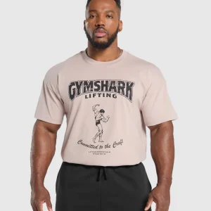 New Gymshark Committed to the Craft T-Shirt MutedPink