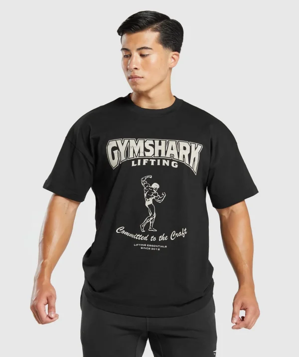 Fashion Gymshark Committed to the Craft T-Shirt Black