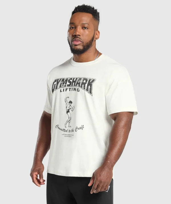 Clearance Gymshark Committed to the Craft T-Shirt SoftWhite