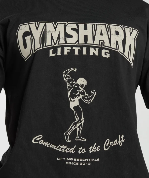 Fashion Gymshark Committed to the Craft T-Shirt Black