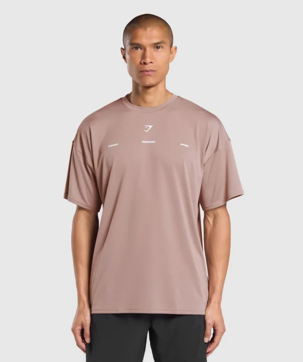 Clearance Gymshark Conditioning Apparel T-Shirt PowderMauve