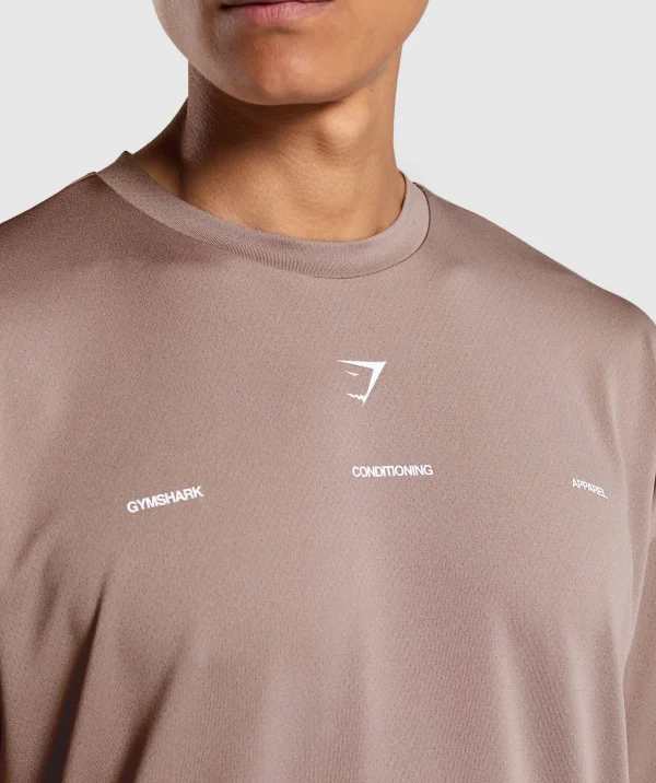 Clearance Gymshark Conditioning Apparel T-Shirt PowderMauve