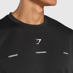 Online Gymshark Conditioning Apparel T-Shirt Black