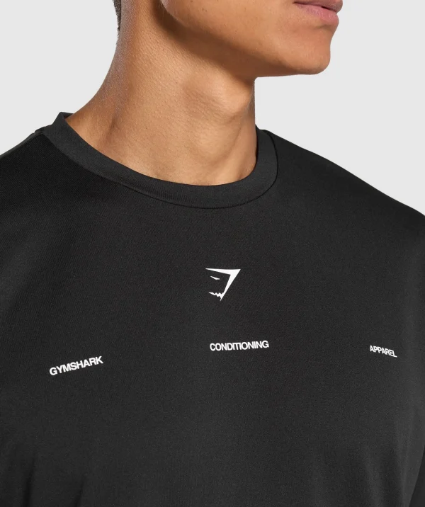 Online Gymshark Conditioning Apparel T-Shirt Black