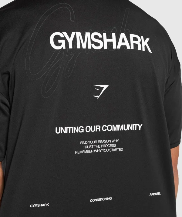 Online Gymshark Conditioning Apparel T-Shirt Black