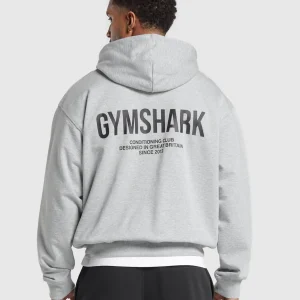 Sale Gymshark Conditioning Club Hoodie LightGreyCoreMarl