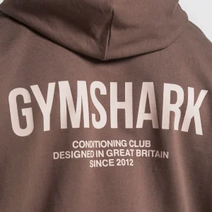 Hot Gymshark Conditioning Club Hoodie WalnutBrown