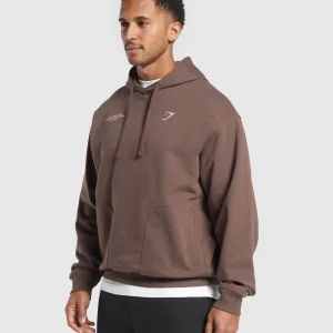 Hot Gymshark Conditioning Club Hoodie WalnutBrown