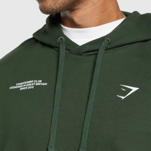 New Gymshark Conditioning Club Hoodie TrailGreen