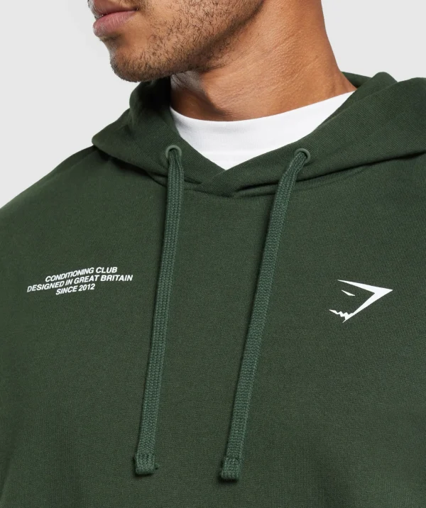 New Gymshark Conditioning Club Hoodie TrailGreen