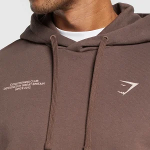 Hot Gymshark Conditioning Club Hoodie WalnutBrown