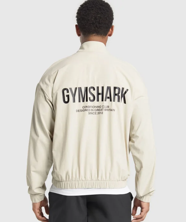 Fashion Gymshark Conditioning Club Track Jacket PebbleGrey