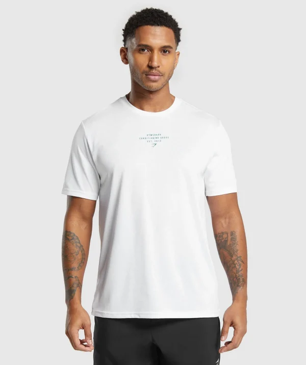 Online Gymshark Conditioning Goods T-Shirt White