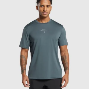 Hot Gymshark Conditioning Goods T-Shirt TitaniumBlue