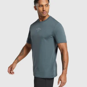 Hot Gymshark Conditioning Goods T-Shirt TitaniumBlue