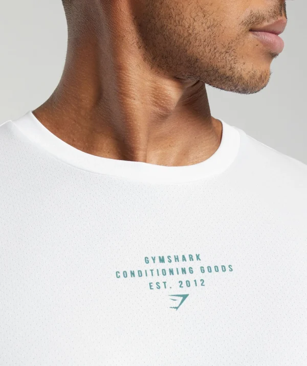 Online Gymshark Conditioning Goods T-Shirt White