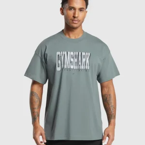 Hot Gymshark Conditioning Graphic T-Shirt CargoTeal