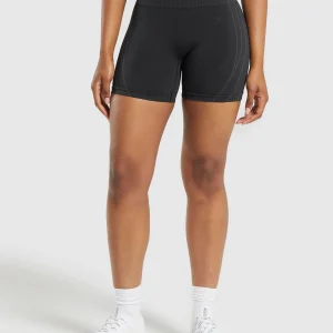 Best Gymshark Contour Heart Seamless Shorts Black/AsphaltGrey